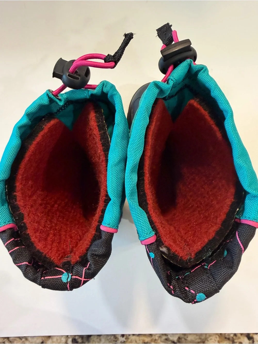 Kamik Toddler Girls Sz 9 Teal & Pink Waterproof Snow Boots New!